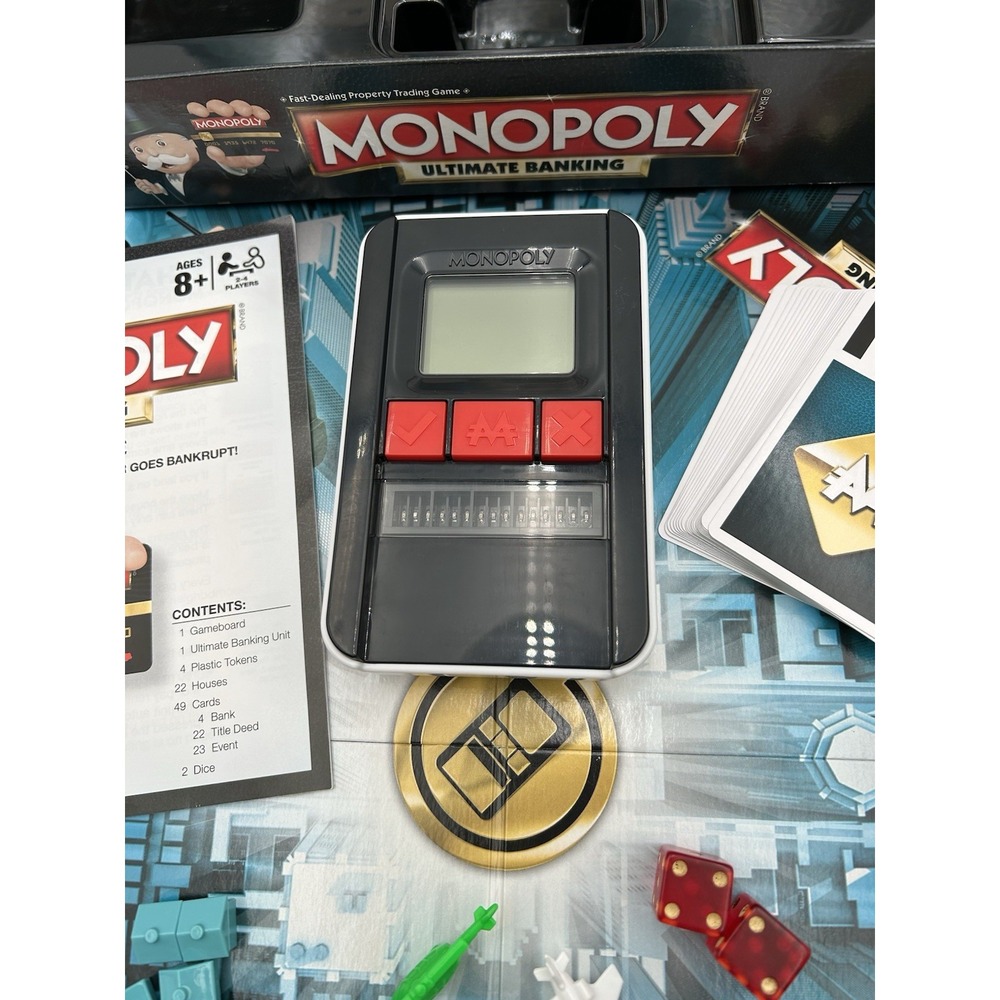 Monopoly Ultimate Banking Complete Unit Works Hasbro 2016 Electronic Finance - Picture 4 of 14